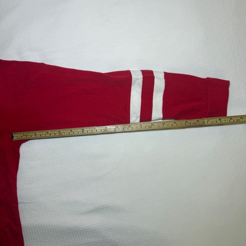 NHL Detroit Red Wings Lace Up Hoodie Youth Large 12/14 Red Long Sleeve Shirt - Picture 4 of 9